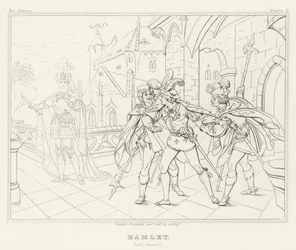 Hamlet, 1. akt, scene 4 (gravering)