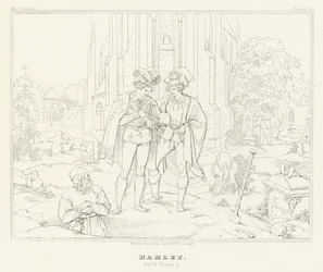 Hamlet, Akt V, Scene 1 (gravering)
