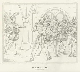 Othello, anden akt, scene 3 (gravering)