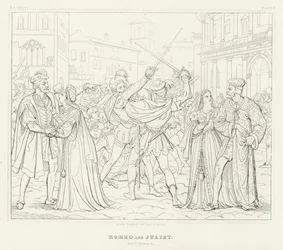 Romeo og Julie, 1. akt, scene 1 (gravering)