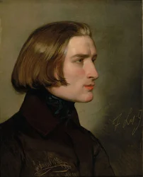 Portræt af komponisten Franz Liszt 1811-1886, 1838.