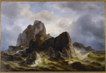 Klippe blandt bølgebrydere (maleri)