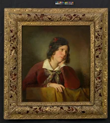Antonie Amerling med hovedet støttet på hånden (kunstnerens første hustru)