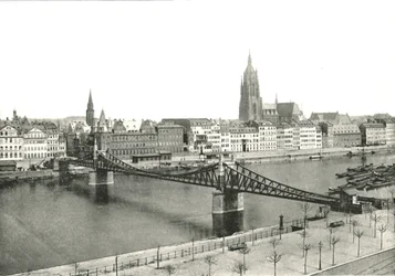 Udsigt fra Sachsenhausen, Frankfurt, Tyskland, 1895.