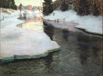 Bjergstrøm. Vinter