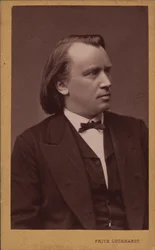 Portræt af komponisten Johannes Brahms 1833-1897, ca. 1875.