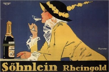 reklame for mousserende vin Sohnlein Rheingold