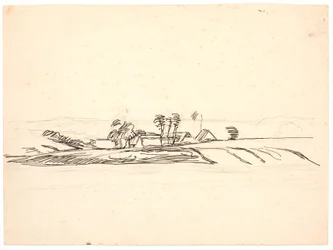 Landskab med en gård