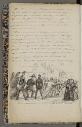 Illustration fra et privatarkiv i Norges Nationalbibliotek med titlen Voyage en Norvège 1856 af Fritz von Dardel