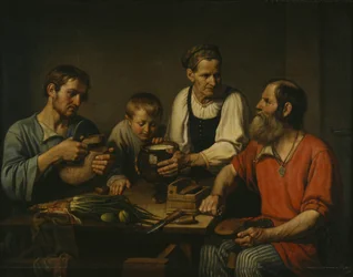 Bondefamilie før middag, 1824