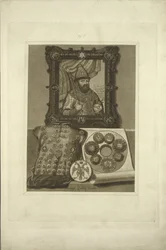 Sølvrustning og zarens segl. Fra den russiske stats oldsager, før 1853