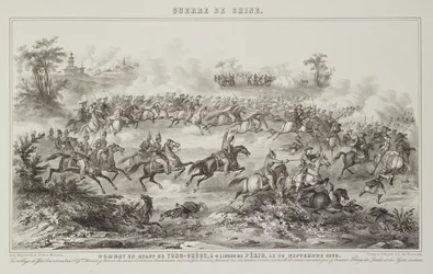 Slaget ved Chang-Kia-Onang, før Tong-Cheou, 18. september 1860, fra The War in China, 1862