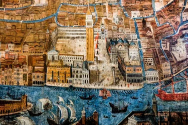 Udsigt over byen Venedig i fugleperspektiv