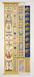 Panel fra Rafaels loggia i Vatikanet, fra "Delle Loggie di Rafaele nel Vaticano", graveret af Giovanni Ottaviani (ca. 1735-1808), udgivet ca. 1772-77 (håndkoloreret gravering).