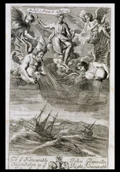 Jupiter kaster en storm på havet, illustration fra bog 1, del 6, kapitel 16 af 