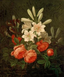 Stilleben med blomster