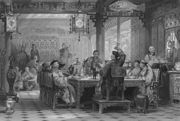 Middagsfest i et mandarinhus, 1843