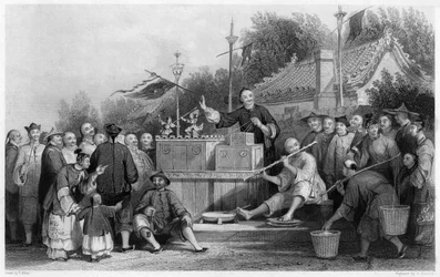 Sjældent show i Lin-sin-choo, Kina, c1843.