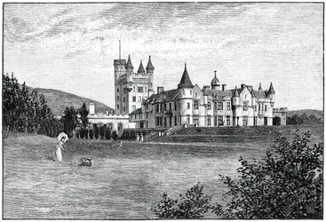Balmoral Castle fra nordvest, Aberdeenshire, Skotland, 1900.