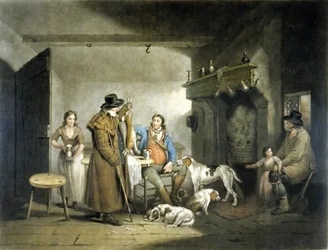Inside a Country Alehouse, graveret af William Ward