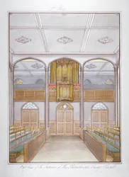 Kapellet i Philanthropic Society Institution på London Road, Southwark, London, 1825