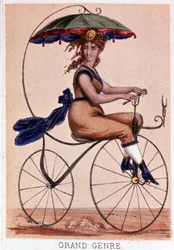 Cykel i 1869: "Big genre" - lit. af Darlinghe efter Gosthiaux, Bibl. af byen Paris.