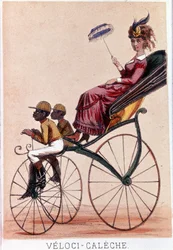 Velocycalèche. Litografi af Darlinghe efter Gosthiaux