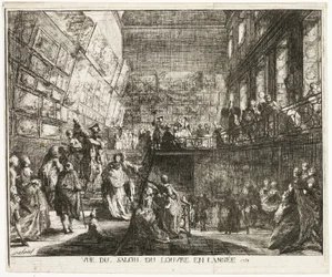 Udsigt over salonen i Louvre i år 1753