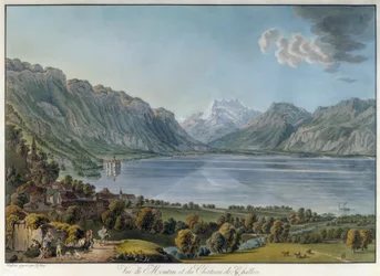 Genèvesøen med Montreux, Château de Chillon og Dents du Midi