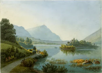 Lauerz-søen med Schwanau-øen