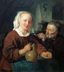 En mand og en kvinde på vin