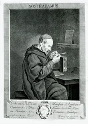 Portræt af Michel Nostradamus (1503-66) indgraveret af Christian von Mechel (1737-1817) 1762