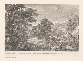 Landskab med Kristus, der taler til disciple Landskaber med bibelske scener (serietitel)