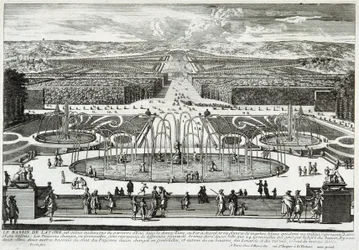 Latona-bassinet i haven ved slottet i Versailles - af Perelle, slutningen af det 17. århundrede