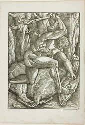 The Labours of Hercules: Hercules subduing the Erymanthian Boar