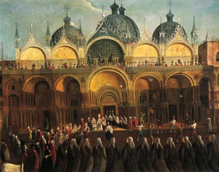 Påskehandlinger i San Marco af Gabriele Bella (1730-1782)