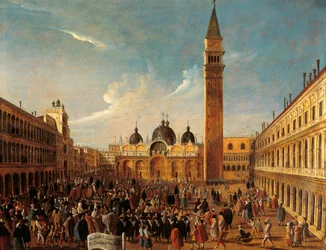 Italien, Veneto, Venedig, Sidste karnevalsdag på Markuspladsen, nærbillede