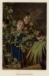 Amused Eavesdroppers (farvet indgravering)