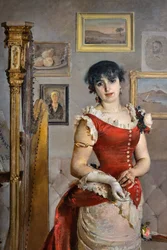 Harpespilleren, detalje