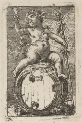 Spædbarnet Bacchus på en vintønde