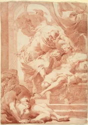 Odysseus foran Circe, Merkur bagved