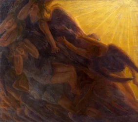 Englefald, triptykon