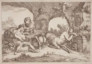 Chiron underviser i musik til Achilles