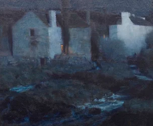 Moonlight, Mills at Pont Aven, ca. 1900