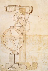 Tegning af Galileos pendulur, manuskript af Galileo Galilei (1564-1642), 85 gal, f 50 r.