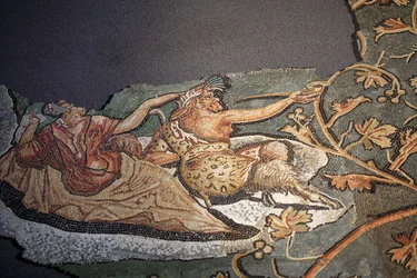 Mosaik, der skildrer Lycurgues afstraffelse