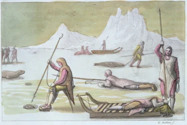 Waiting on the Ice, detalje fra Sæljagt (se også 109095)