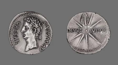 Denarius portraying Emperor Augustus, 19-18 BCdani