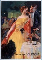 Reklameplakat for champagne Pol Roger (chromo)