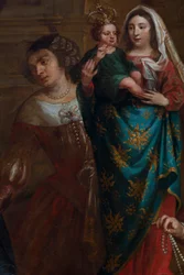 Ærkehertuginde Isabella af Spanien, som giver sine juveler til basilikaen St. Martin i Halle